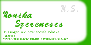 monika szerencses business card